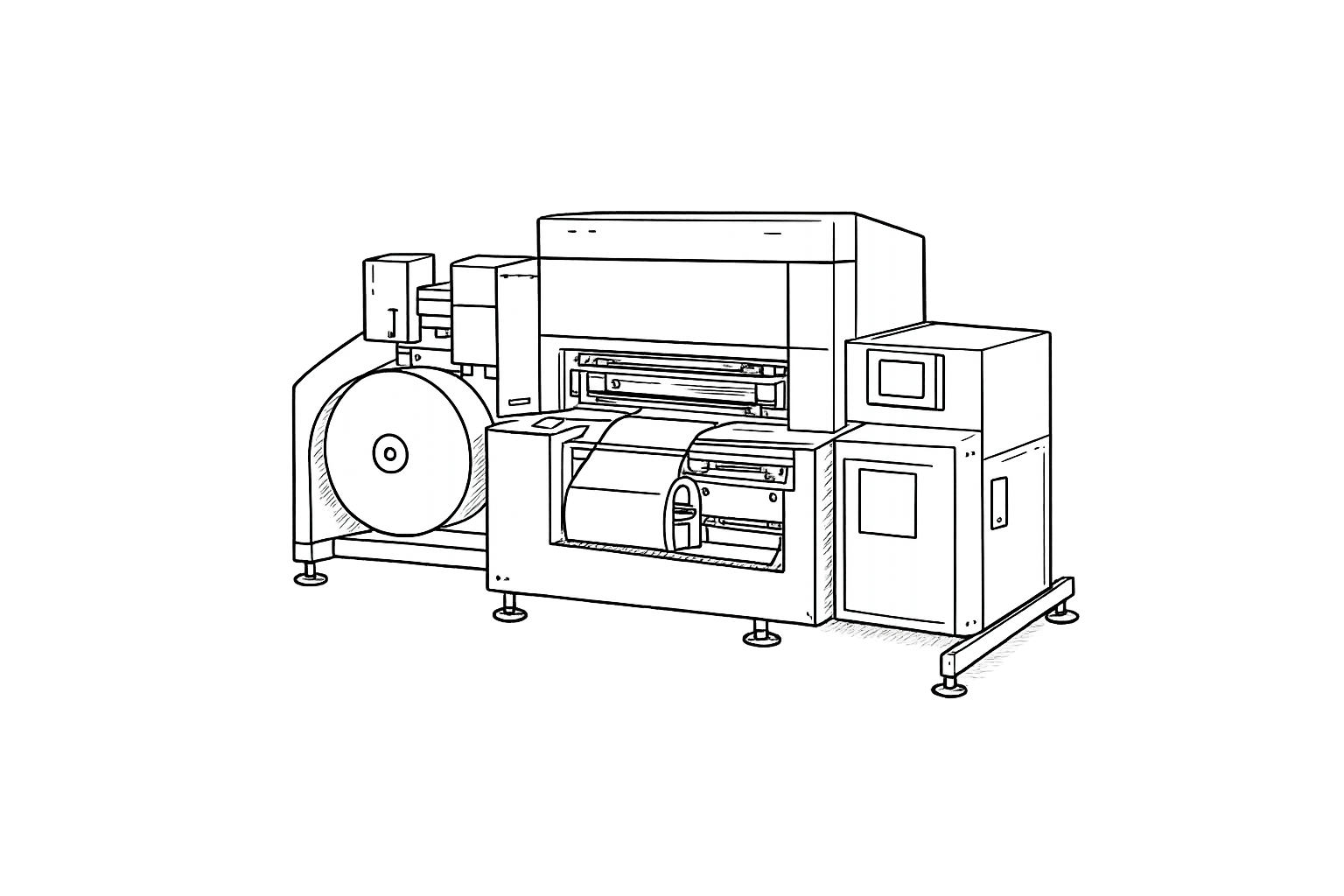 Máquina de impresión flexografica de etiquetas